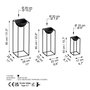 Aberto Design Maceta Decorativa GED-019 Negro